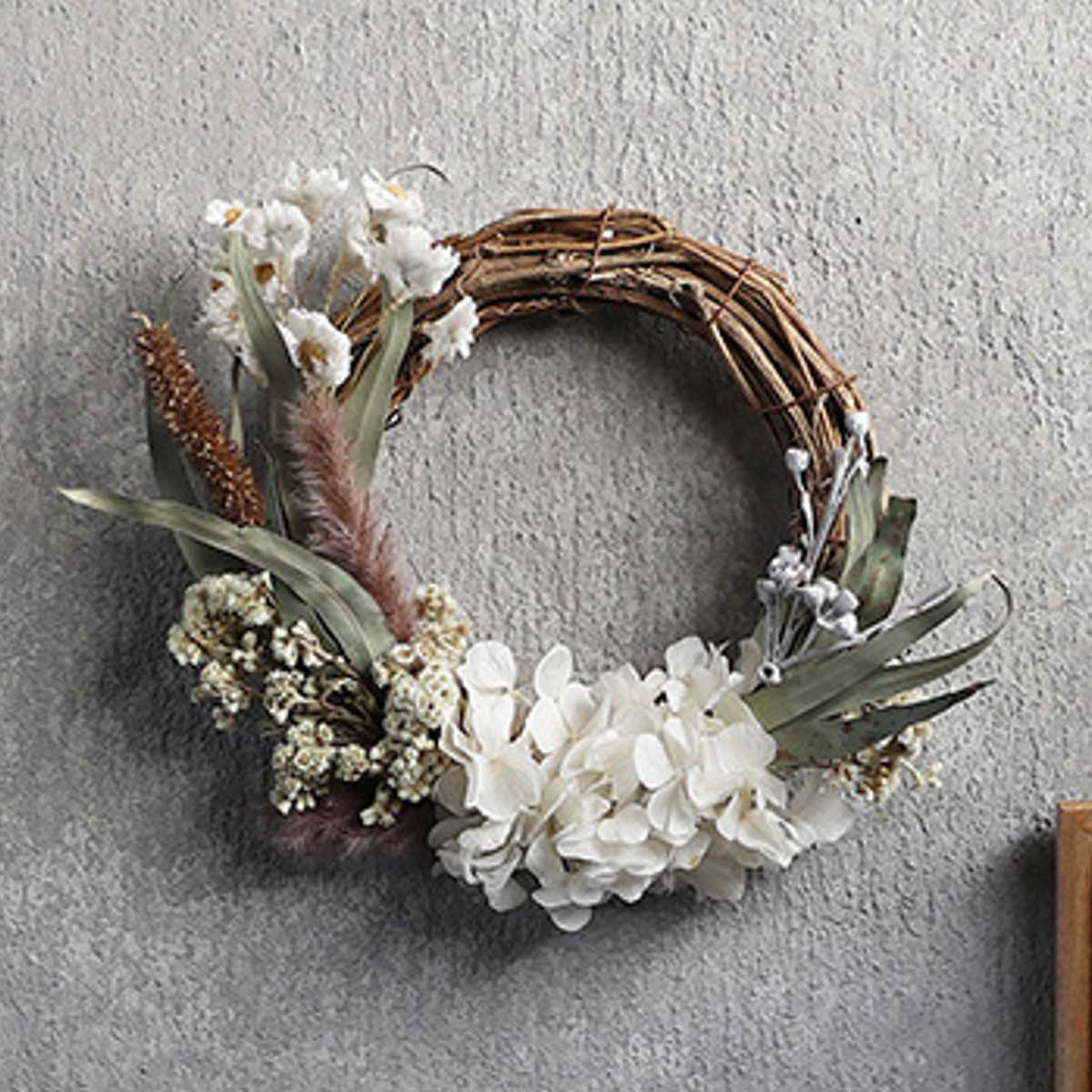 ドライフラワー ベルフルール ポルト リース 送料無料 フラワーリース 壁掛け 花 インテリア ボックス入り ドライフラワーリース 玄関 ドア 飾り ハーフリース 壁飾り ナチュラル おしゃれ インテリア雑貨 天然素材 ギフト 人気急上昇