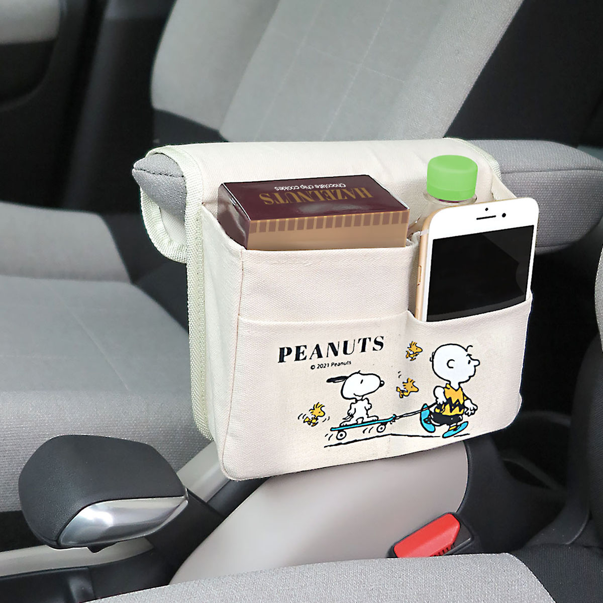 カー用品 アームレストポケット スヌーピー 車 ポケット 収納ポケット アームレスト 小物 収納 整理整頓 小物入れ