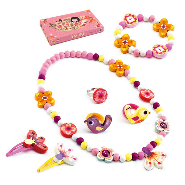 アクセサリーセット 女の子 ウッドフラワー おもちゃ ジェコ 完成品 Djeco 子ども アクセサリー キッズ ビーズ 木製 アクセ ネックレス ブレスレット リング 子供用ネックレス Educaps Com Br