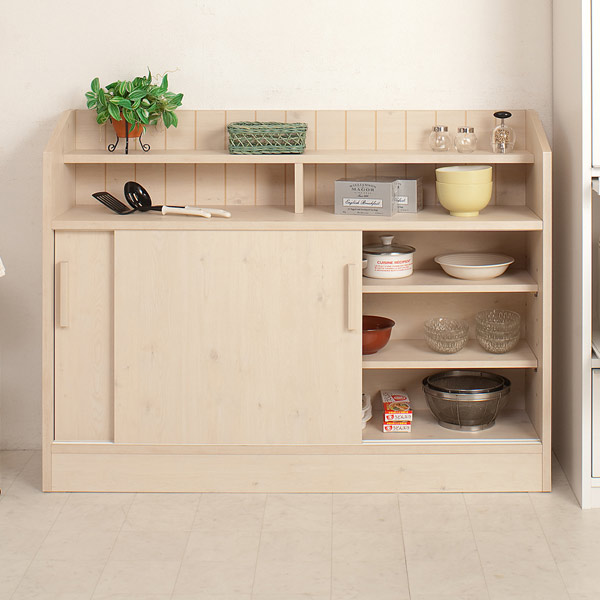 Livingut Counters Under The Sliding Door Storage 118 5 Cm Kitchen Counters Under The Sliding Door Storage 118 5 Cm Kitchen Shelves Shelf Cabinet With Living Completed Counter