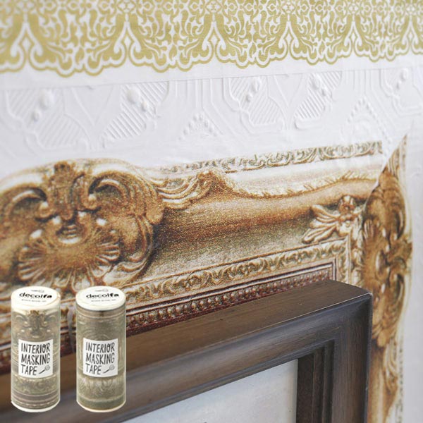 楽天市場 マスキングテープ 幅広 インテリアマスキングテープ Decolfa デコルファ フレーム 幅100mm Mt Diy インテリアシール マステ Diy ウォールステッカー ナチュラル雑貨 インテリア テープ リビングート 楽天市場店