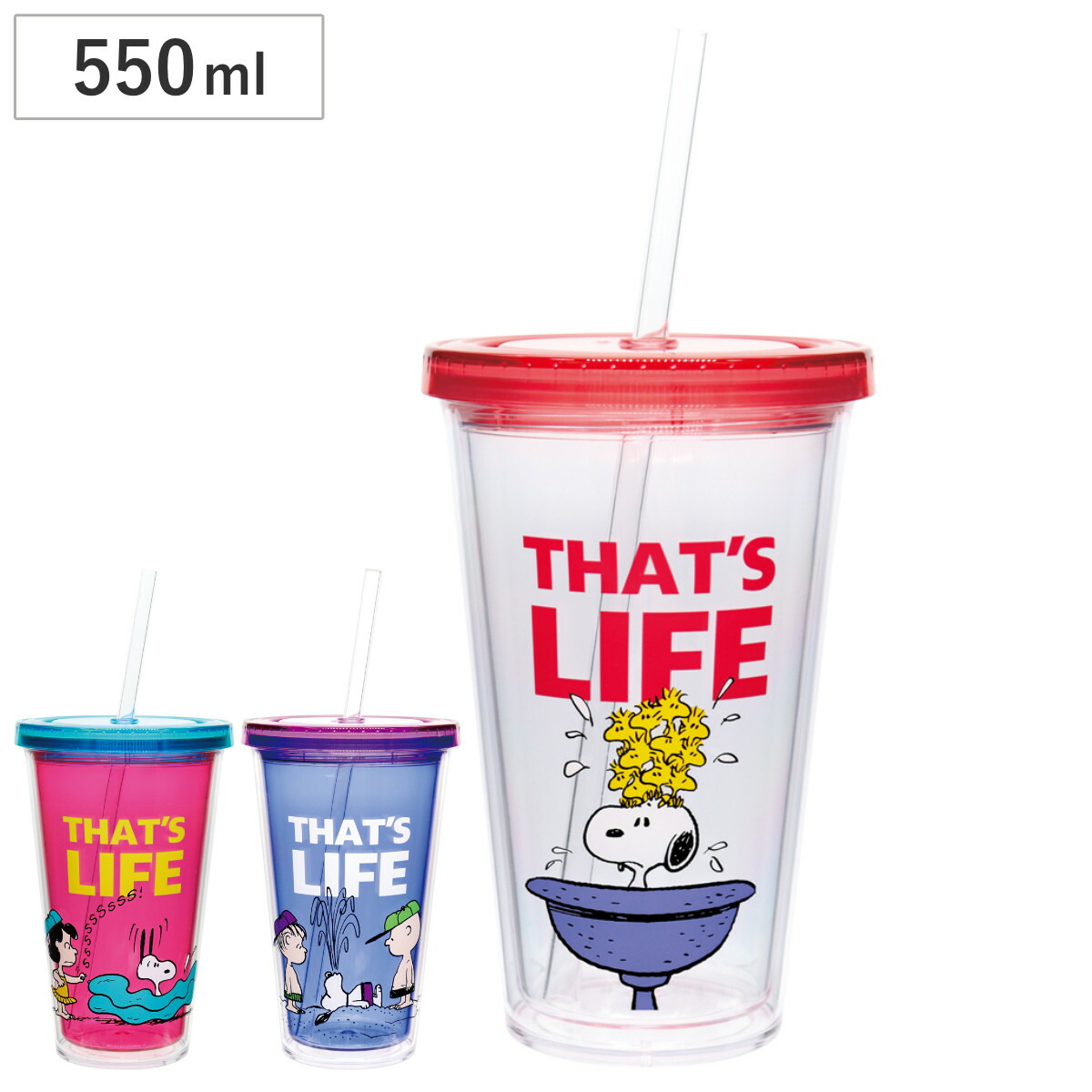 楽天市場】タンブラー 550ml スティッチ ストロータンブラー