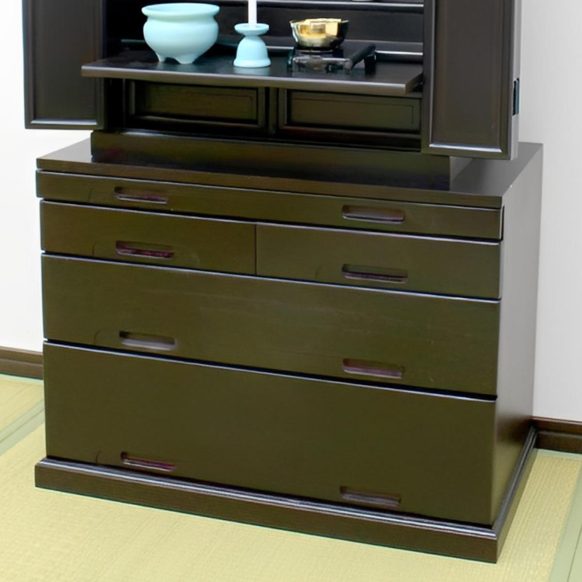 【楽天市場】仏壇台 キャビネット 幅62cm モダン 天然木 ミニ 仏壇 （ 台 チェスト コンパクト 収納 ミニ仏壇 お仏壇 現代仏壇 ...