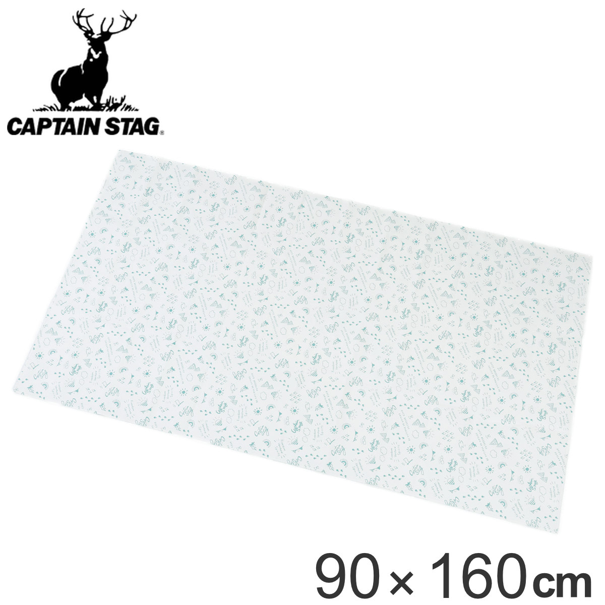 レジャーシート 90 160cm ブランシュ キャプテンスタッグ Captain Stag シート ピクニックシート マット レジャーマット 2 3人用 大きめ コンパクト 折りたたみ ピクニックマット ロゴ おしゃれ 上質