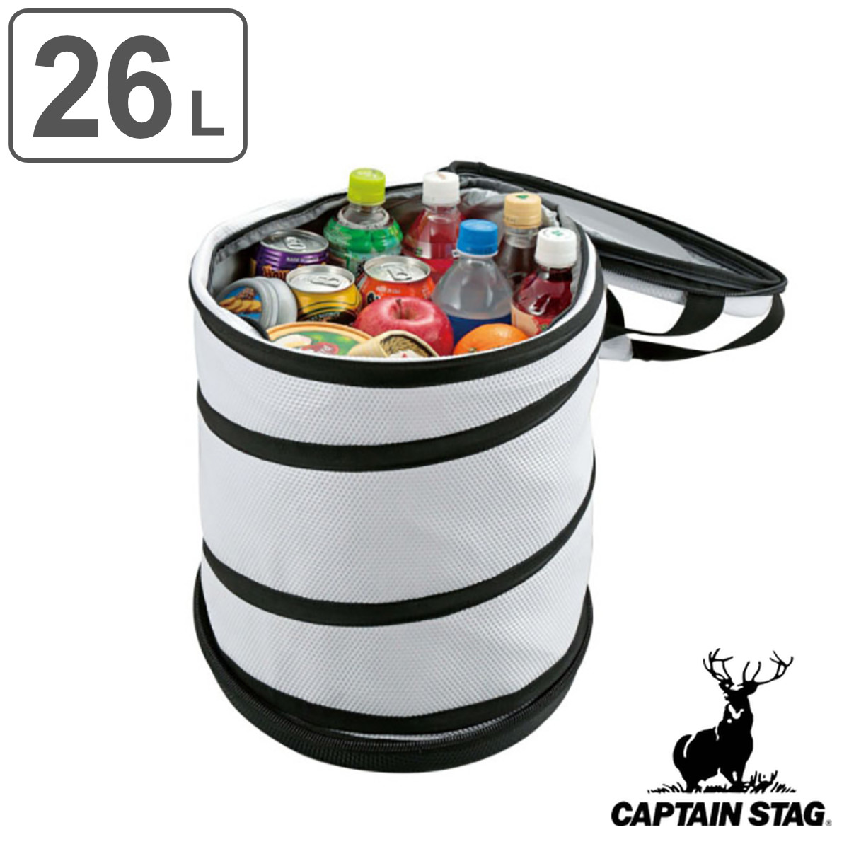 【楽天市場】保冷バッグ 26L ラウンドコールドクーラーバッグ キャプテンスタッグ （ 送料無料 CAPTAIN STAG クーラーバッグ