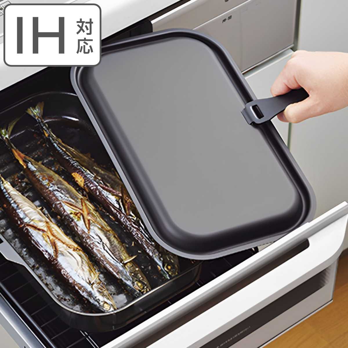 【美品】南部鉄器オーブングリルパン（IH&ガス対応／蓋付）ウッド台/持ち手付・箱 Amazon | 南部鉄器 ベイクパン 木台付き 蓋付き 日本製