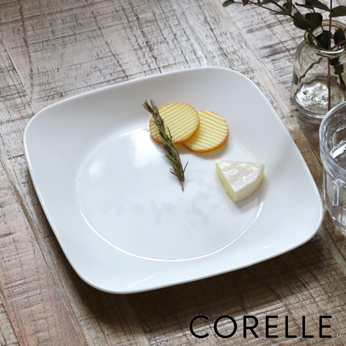 楽天市場】プレート 23cm コレール CORELLE スクエア 白 食器 皿 角皿 ウインターフロスト 同色5枚セット （ 食洗機対応 ホワイト  電子レンジ対応 お皿 白い 白い皿 平皿 ワンプレート 中皿 大皿 盛り皿 角型 洋食器 ） : リビングート 楽天市場店