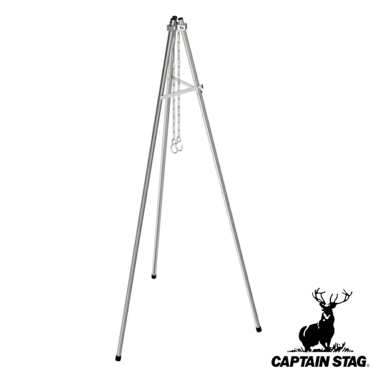 焚き火三脚 トライン バーベキュー用品 （ キャプテンスタッグ 調理器具 アウトドア CAPTAIN STAG トライポッド ダッチオーブン キャンプ ）