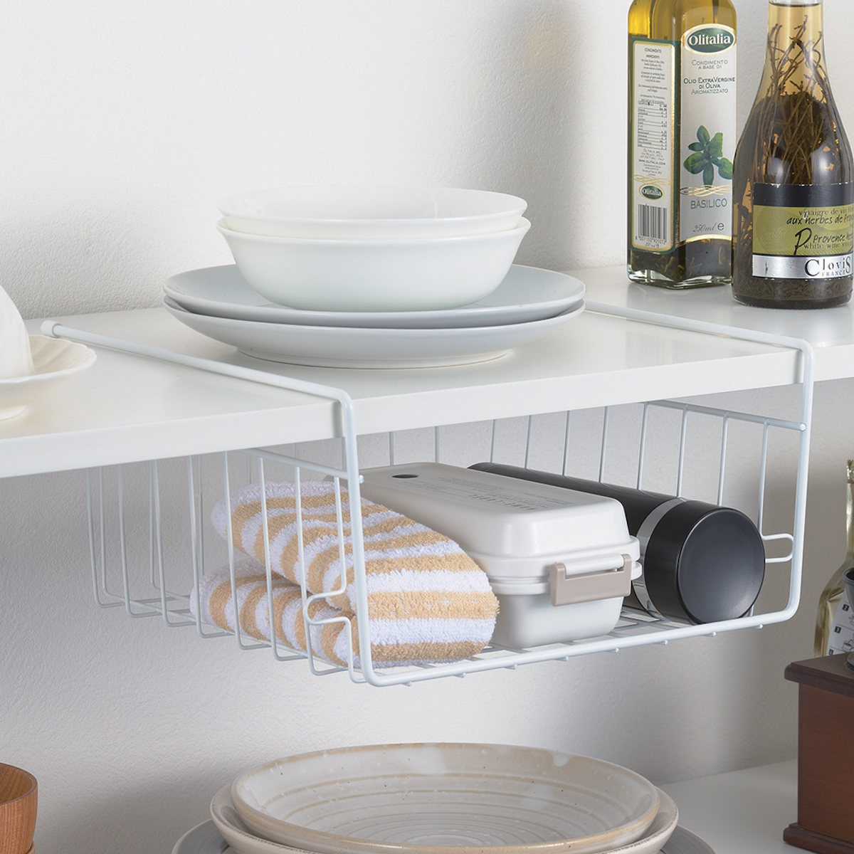 フランス　アンティーク　吊り下げ戸棚 楽天市場】戸棚下収納 Blance ブランス 吊り棚 （ 吊戸棚収納 吊り戸棚