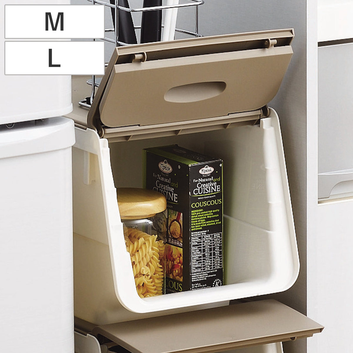 楽天市場】キッチンストッカー キッチンメイト プラスチック フタ付