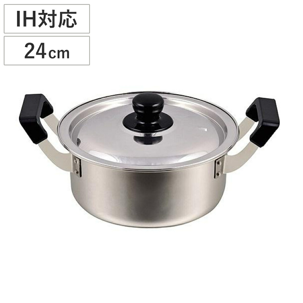 楽天市場】両手鍋 28cm IH対応 蓋付き 満菜 ステンレス製 日本製