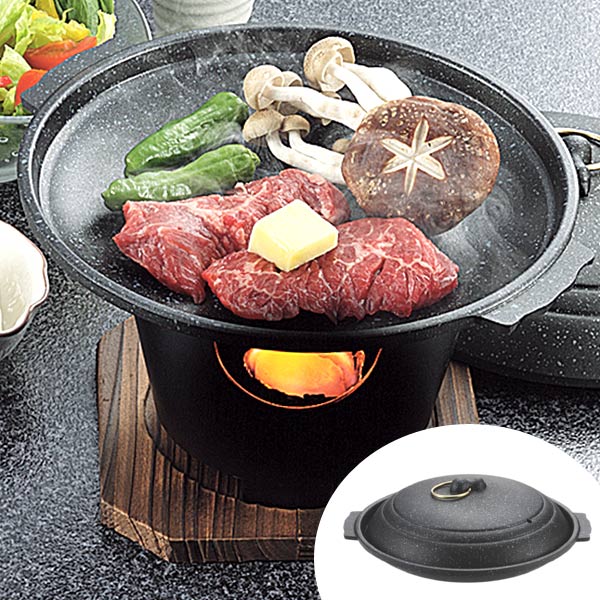 【楽天市場】 在庫限り・入荷なし マーブルコート 陶板鍋 懐石 17cm （ 懐石料理 鍋 一人用鍋 丸陶板 丸陶板鍋 丸鍋 陶板焼き 1人用
