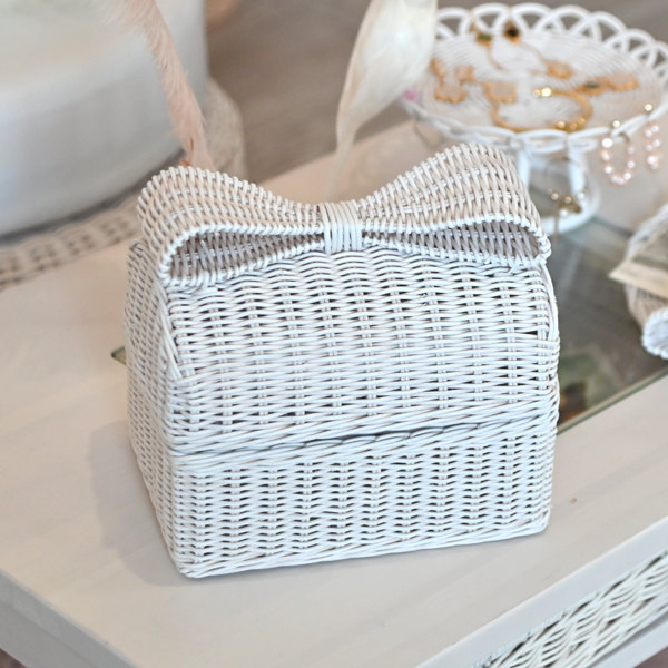 楽天市場】【最大6,000円クーポン配布中】蓋つき リボン バスケット