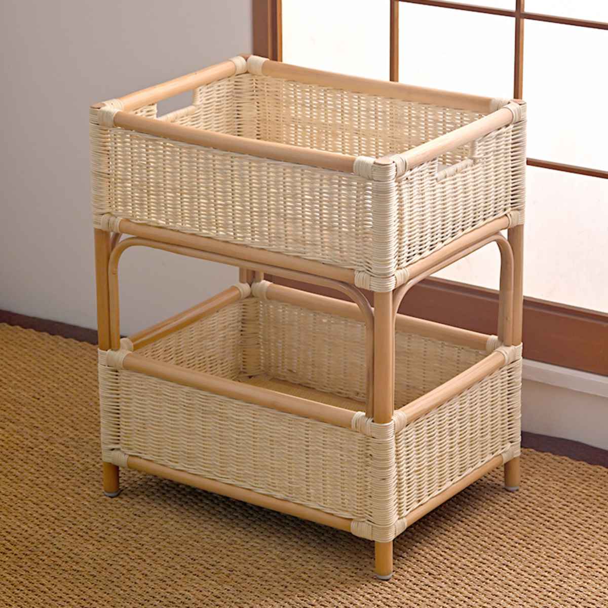 楽天市場】籐 ランドリーチェスト 幅83cm 3段 6杯 チーク無垢材 天然