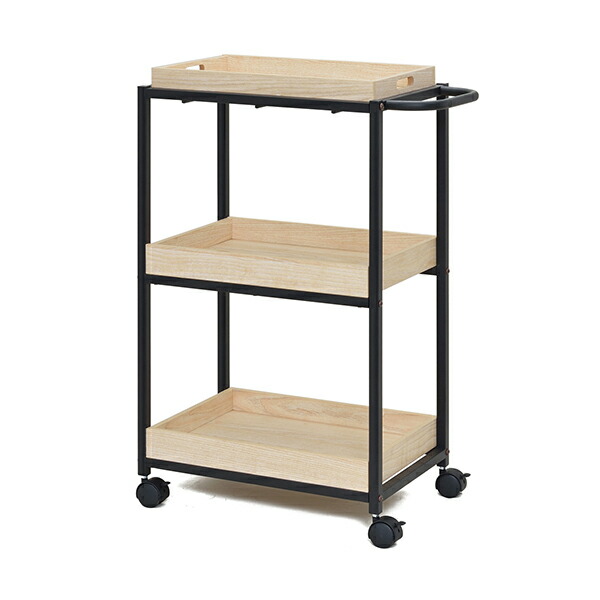 楽天市場】キッチンワゴン キャスター付き スチール アイアン ワゴン 3