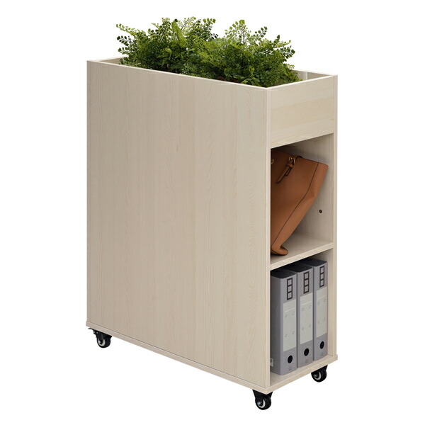 ポイント10倍 楽天市場 法人限定 プランターラック 両サイド収納棚 幅80cm 送料無料 プランターシェルフ 書棚 オープンラック 多目的ラック オフィス家具 シェルフ ラック 書類収納 マガジンラック おしゃれ オシャレ スリム 薄型 キャスター付き