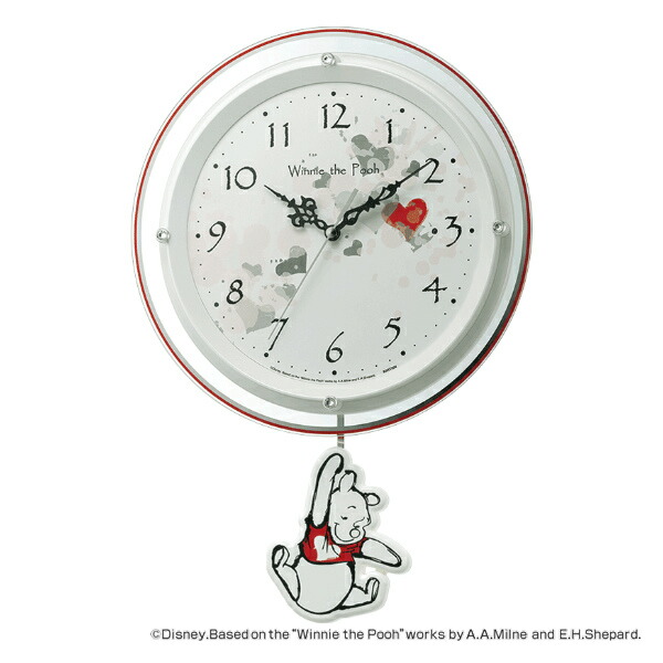 風船を持ってゆらゆらと揺れるプーさんをイメージ 8mx407mc03 送料無料 振り子時計 置き時計 掛け時計 ディズニー 掛け時計 アナログ クロック 電波時計 雑貨 壁掛け時計 ウォールクロック 振り子時計 くまのプーさん振り子時計 壁掛け インテリア かけ時計 メロディ