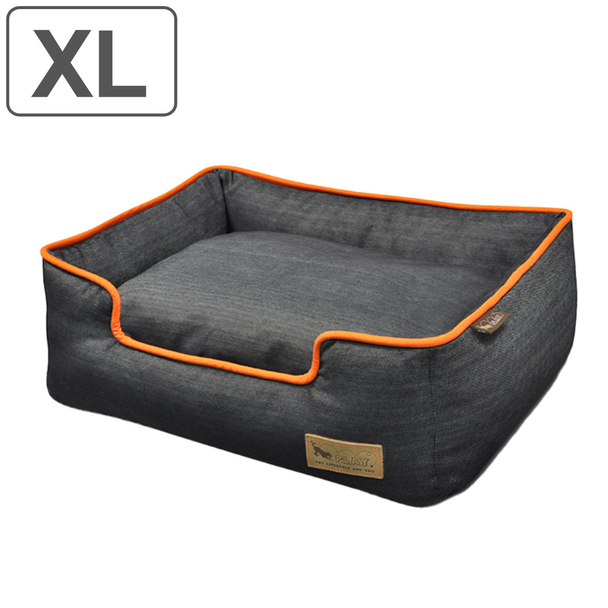 ペットベッド P.L.A.Y. ラウンジベッド XL アーバンデニム 洗える （ スクエア型 ペット用 犬 ネコ ベッド シンプル おしゃれ 室内 ペット用品 デニム XLサイズ 洗えるベッド オールシーズン ペットソファ ペットクッション 高品質 ）｜リビングート　店