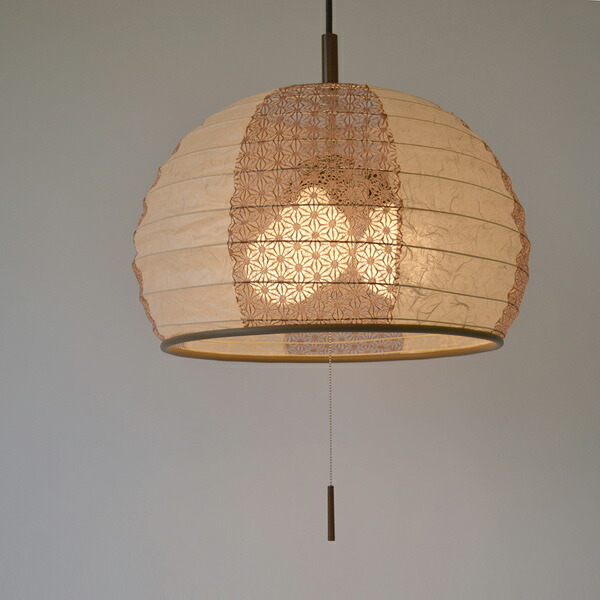 Livingut Pendant Light Japanese Paper Lamp Cloud Dragon Pendant Lamp Cloud Dragon Beige X Hemp Leaf Chinese Tea Tree