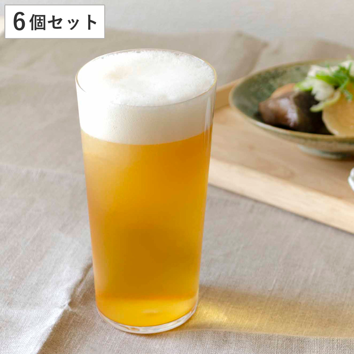 ビアグラス 420ml 薄づくり ガラス 6個セット （ 食洗機対応 ビールグラス ビアタンブラー グラス コップ ガラス製 日本製 ビール お酒 口当たり 耐久性 シンプル 普段使い ギフト プレゼント おしゃれ ）