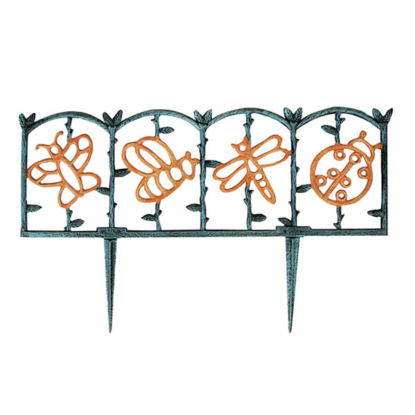 楽天市場】ガーデンフェンス アイアン 幅58×奥行2.5×高さ36cm オールド
