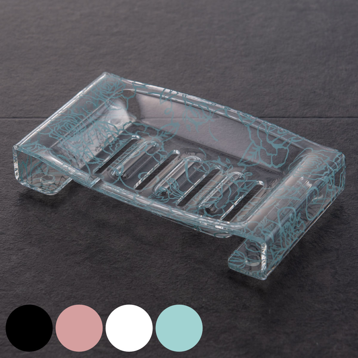 楽天市場】石鹸置き 石けん置き クリアローズ ソープディッシュ