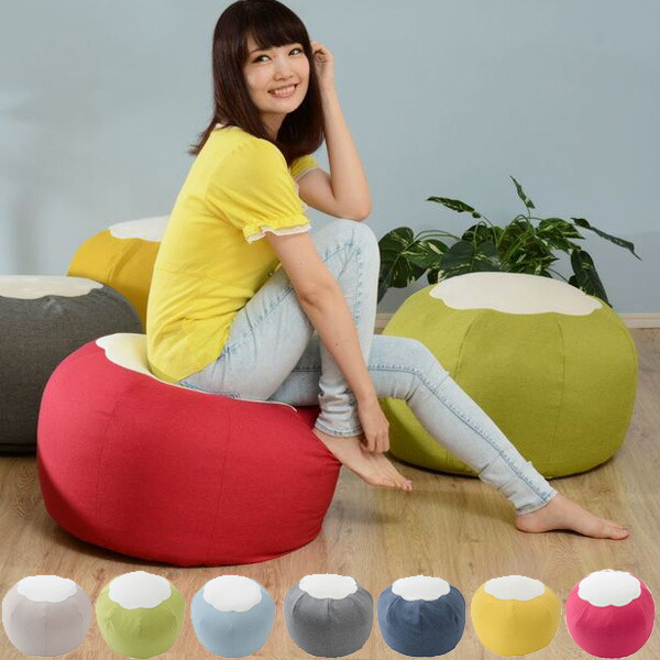 【楽天市場】ビーズクッション 洗えるカバーリング POTE （ クッション ビーズ フロアクッション ビーズソファ 椅子 スツール オットマン