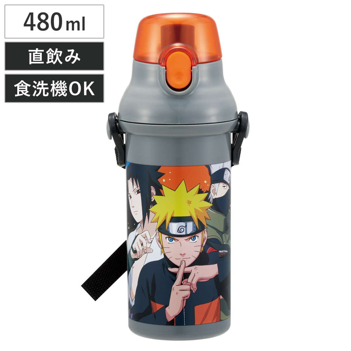 楽天市場】水筒 NARUTO ナルト 直飲みプラワンタッチボトル SKATER