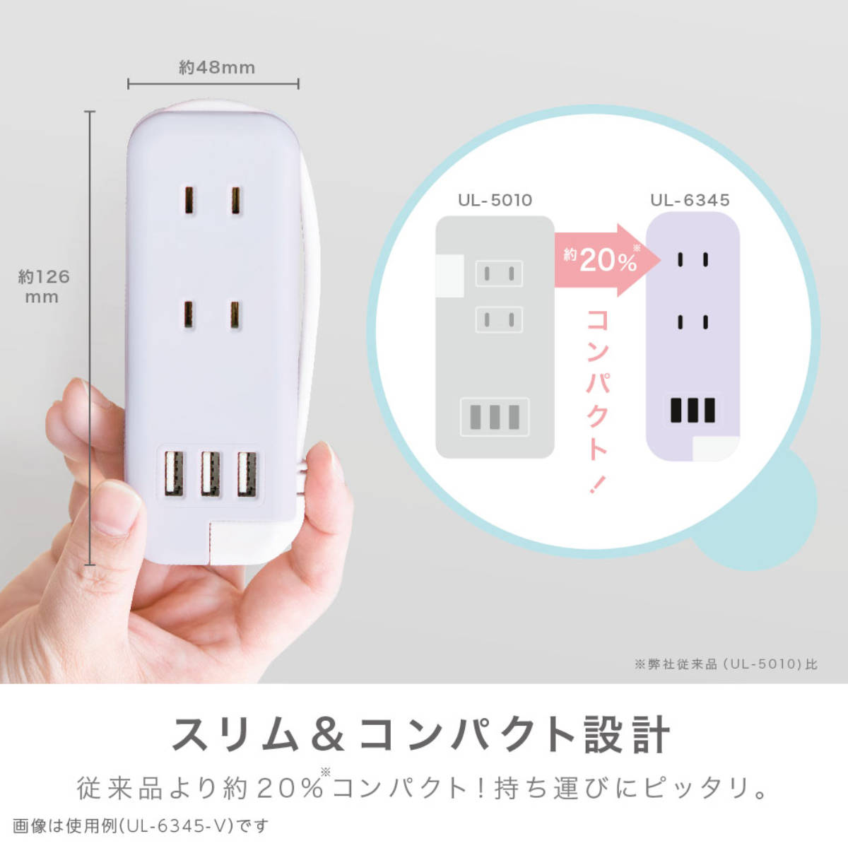 全日本送料無料 コンセント タップ スリムポータブルコンセント USB‐A 3ポート ユートリムエル ポーチ付 ACアダプター USBアダプター  電源タップ USB充電器 3口 USB 持ち運び スマートIC トラッキング防止プラグ 同時充電 スリム おしゃれ toothkind.com.au