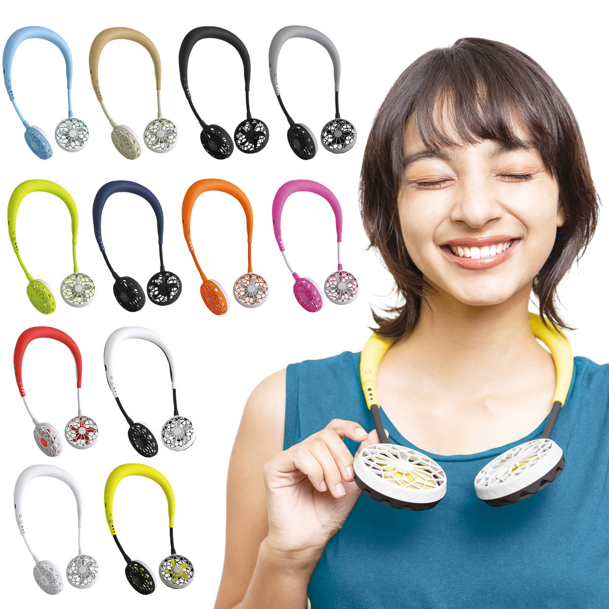 【２０個セット】首掛け扇風機 首掛けファン 携帯扇風機 卓上扇風機 ネックファン 楽天市場】即納 携帯扇風機 首掛け ポータブル ネックファン ミニ