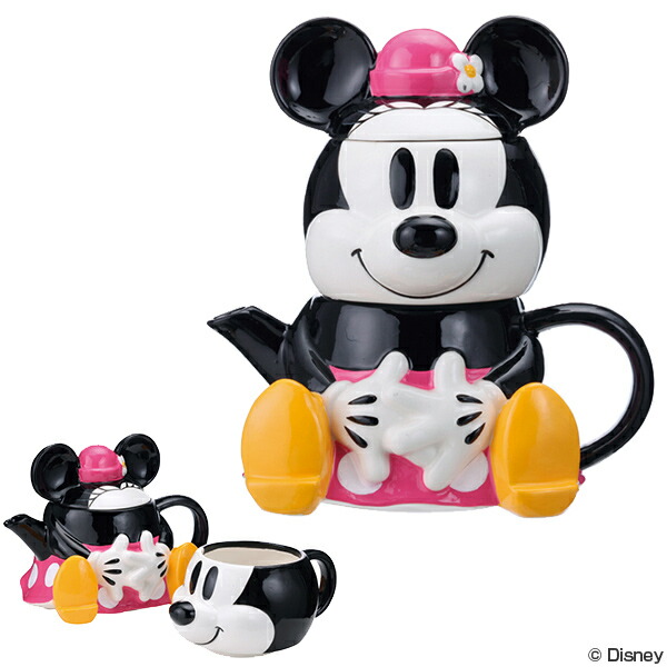 楽天市場】ティーポット＆カップセット ミッキーマウス＆ミニーマウス