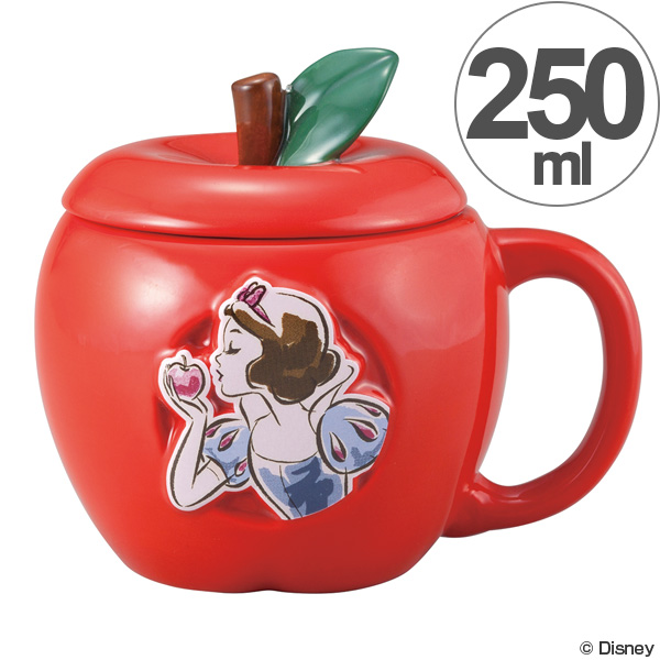 マグカップ 250ml 白雪姫 フタ付 コップ マグ 磁器 キャラクター （ 食器 食洗機対応 電子レンジ対応 プリンセス ディズニー ）