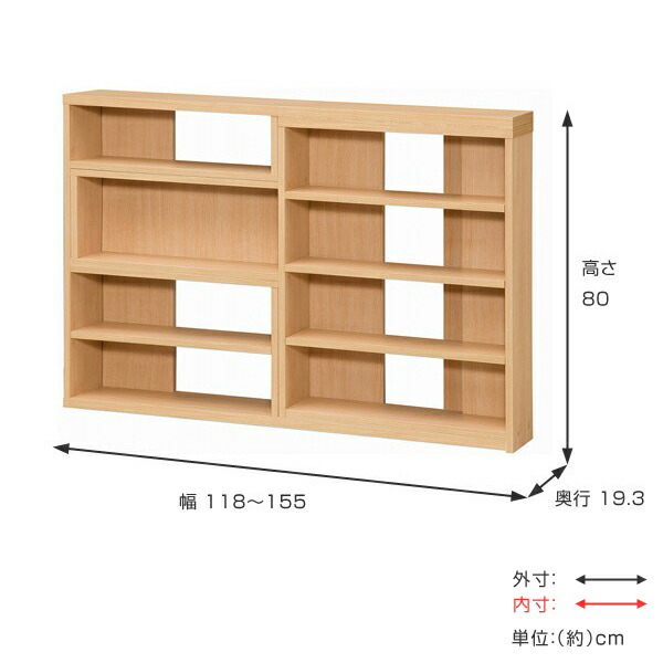 【楽天市場】カウンター下収納 伸縮ラック スリムタイプ 高さ80cm 幅118～155cm 伸縮機能 （ 送料無料 オープンラック カウンター