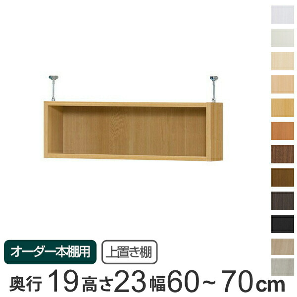 専用 上置き棚 標準棚板 type23 オーダー本棚 奥行19cm 幅60-70cm用 ( 送料無料 オーダーメイド 天井つっぱり 本棚 収納棚 セミオーダー )|リビングート 店