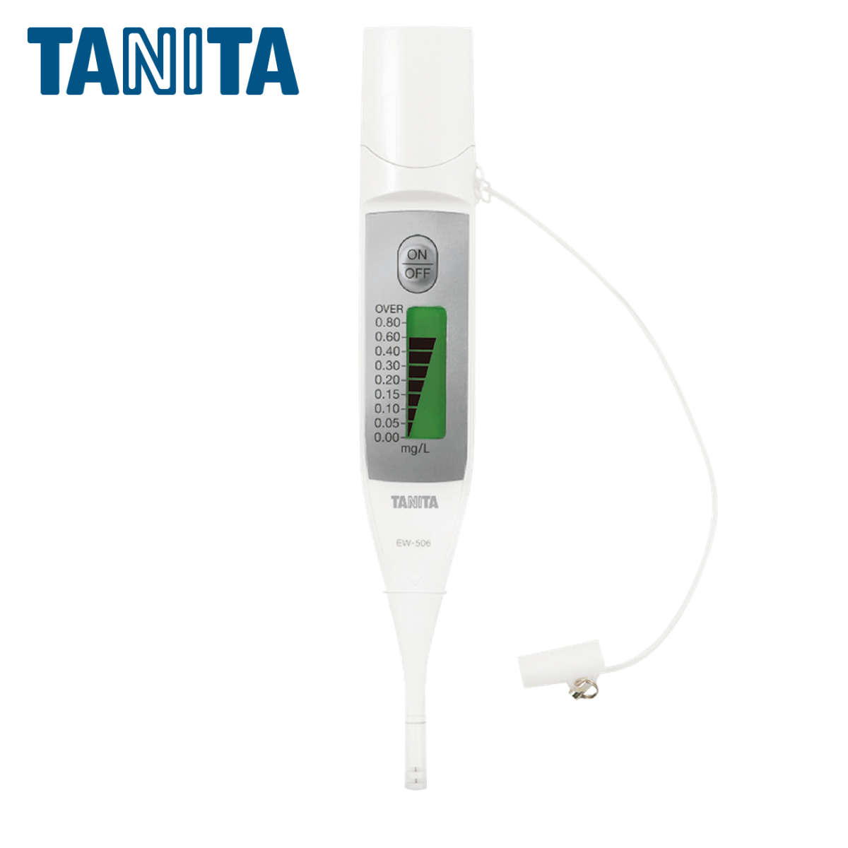 水質チェッカー 残留塩素チェッカー 水道水 家庭用 マグネット付き （ タニタ 残留塩素 チェッカー 日本製 電池式 防滴IPX5 ライト付き 水質検査 残留 塩素 浄水器 キッチン 冷蔵庫 料理 水槽 ペット ）画像