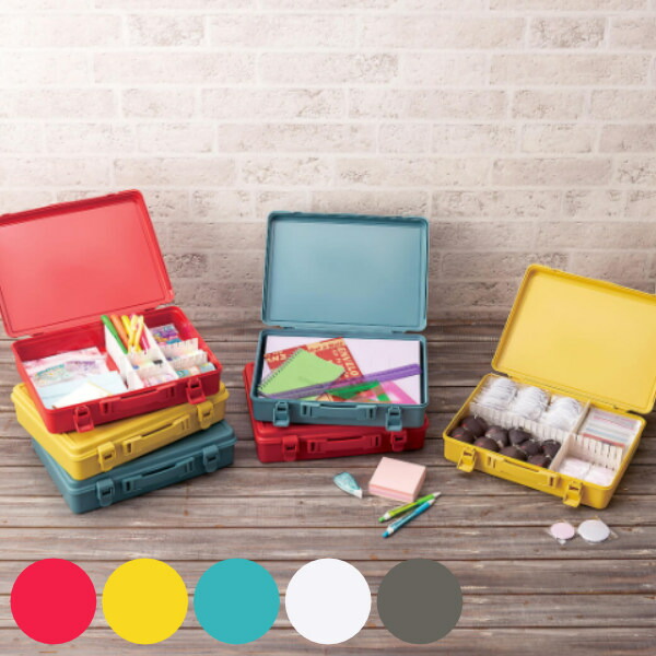 小物収納 Hacotto ハコット トランク 流行に プラスチック 収納ボックス 小物ケース クリアファイル 収納ケース ボックス おしゃれ ふた付き ケース フタ付き 収納 小物収納ケース 持ち手付き 小物