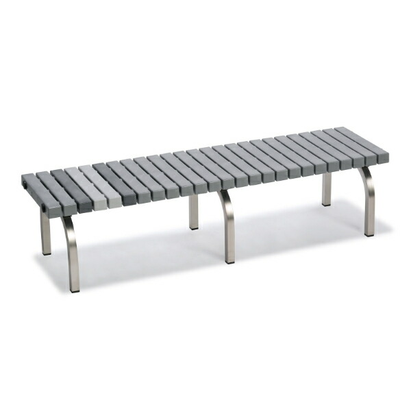 【法人限定】 業務用 ベンチ 幅150.3cm ホームベンチ ステン1500 灰色 組立 （ 送料無料 屋外 屋内 イス 屋外ベンチ 屋内ベンチ 背なし ガーデンベンチ ガーデンチェア 3人掛け 北欧 公園 パークベンチ 日本製 おしゃれ ）