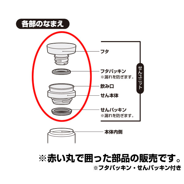 楽天市場 栓ユニット 水筒 部品 サーモス Thermos Jno用 250 350対応 パーツ すいとう キャップ パッキン 飲み口 リビングート 楽天市場店