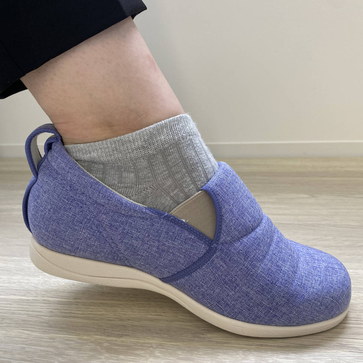 介護シューズ ゆったり簡単スリップオン スリッポン 施設用 軽量 室内 メンズ 靴 3e S Ll 介護靴 レディース 左足 片足 3e