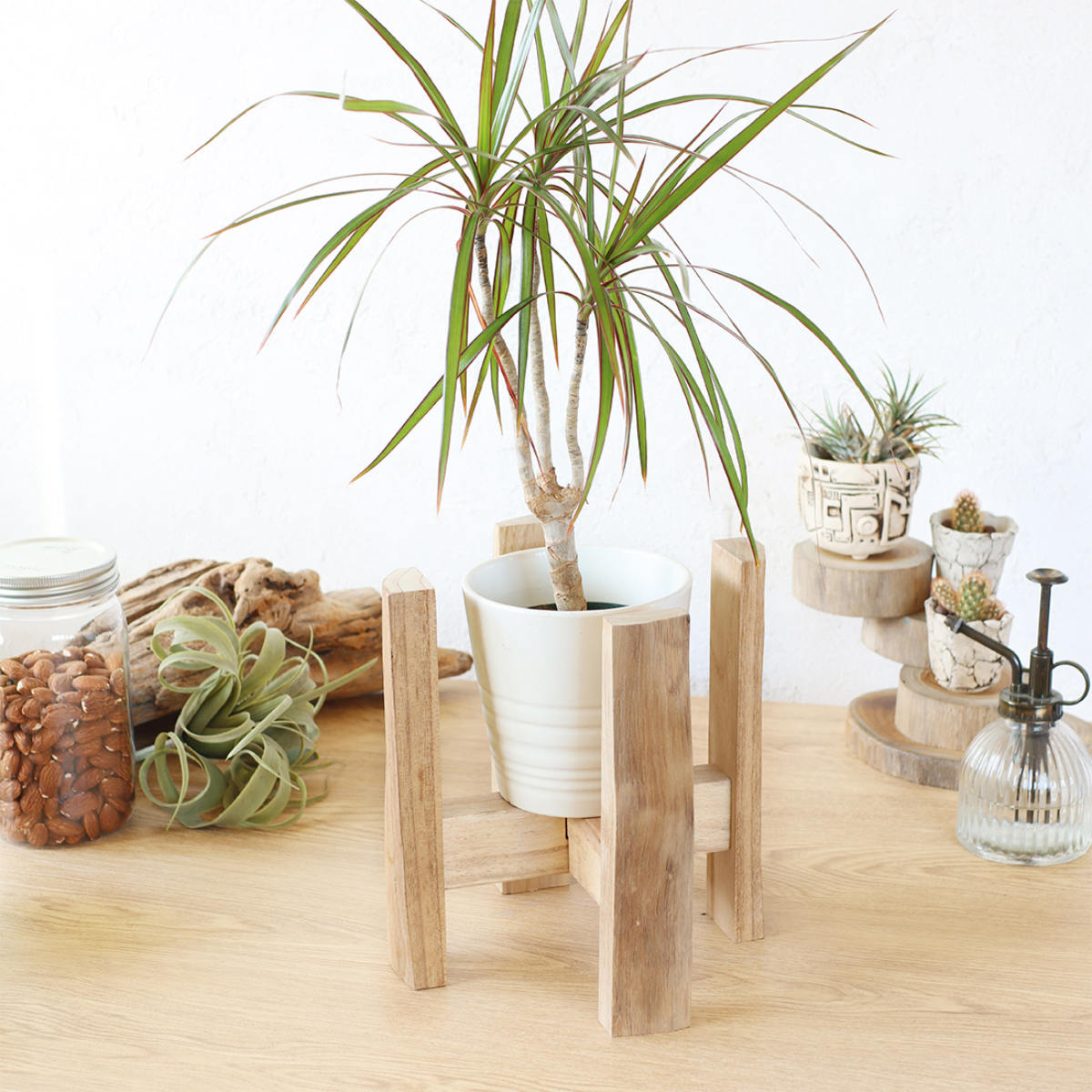 楽天市場】ポットスタンド ナインマーケ マホガニー L ハイ