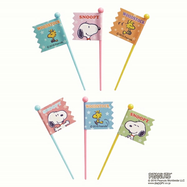 楽天市場 ピック スヌーピー 9本入り キャラクター お弁当グッズ キャラ弁 ピックス デコ弁 子供用 ピーナッツ Snoopy リビングート 楽天市場店