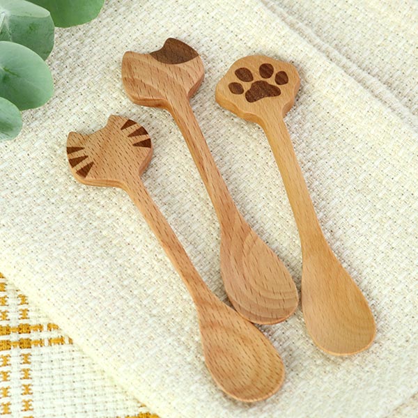 楽天市場】フォーク 13cm Mio ネコ カトラリー 食器 天然木 ビーチ