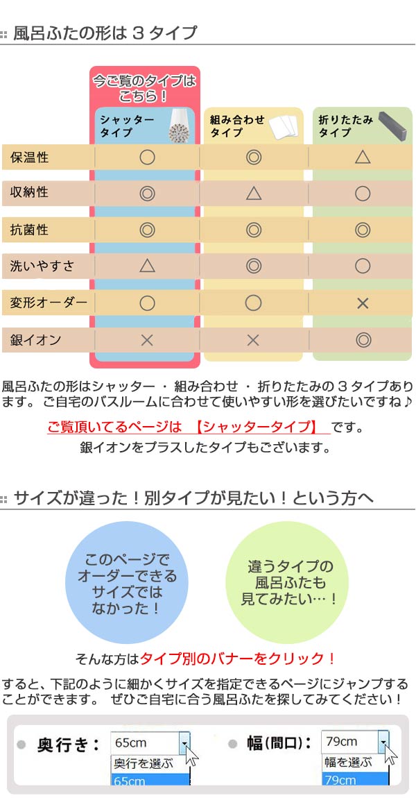 ズをごⅺ オーダーメイド 風呂ふた（ シャッター式 ） 80×145〜149cm