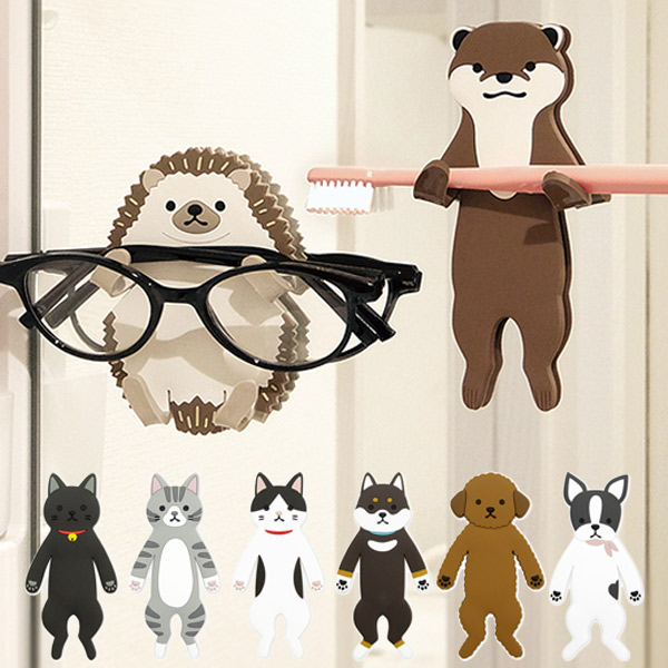 フック 吸着 スティッキーフレンズ 高い素材 アニマル かわいい はがせる 吸着式フック 小物掛け 吊り下げ 曲げられる 引っ掛け 動物 壁掛け フック 壁掛け 小物 冷蔵庫横 吸着シート 収納 キッチン小物 キーフック 鍵フック 小物フック
