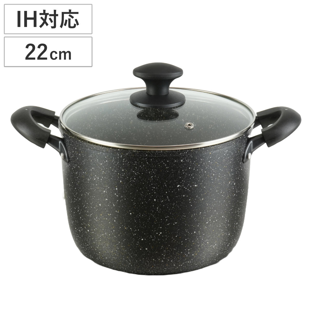 楽天市場】両手鍋 32cm 深型 IH対応 ガラス蓋付き ふっ素加工 メガ