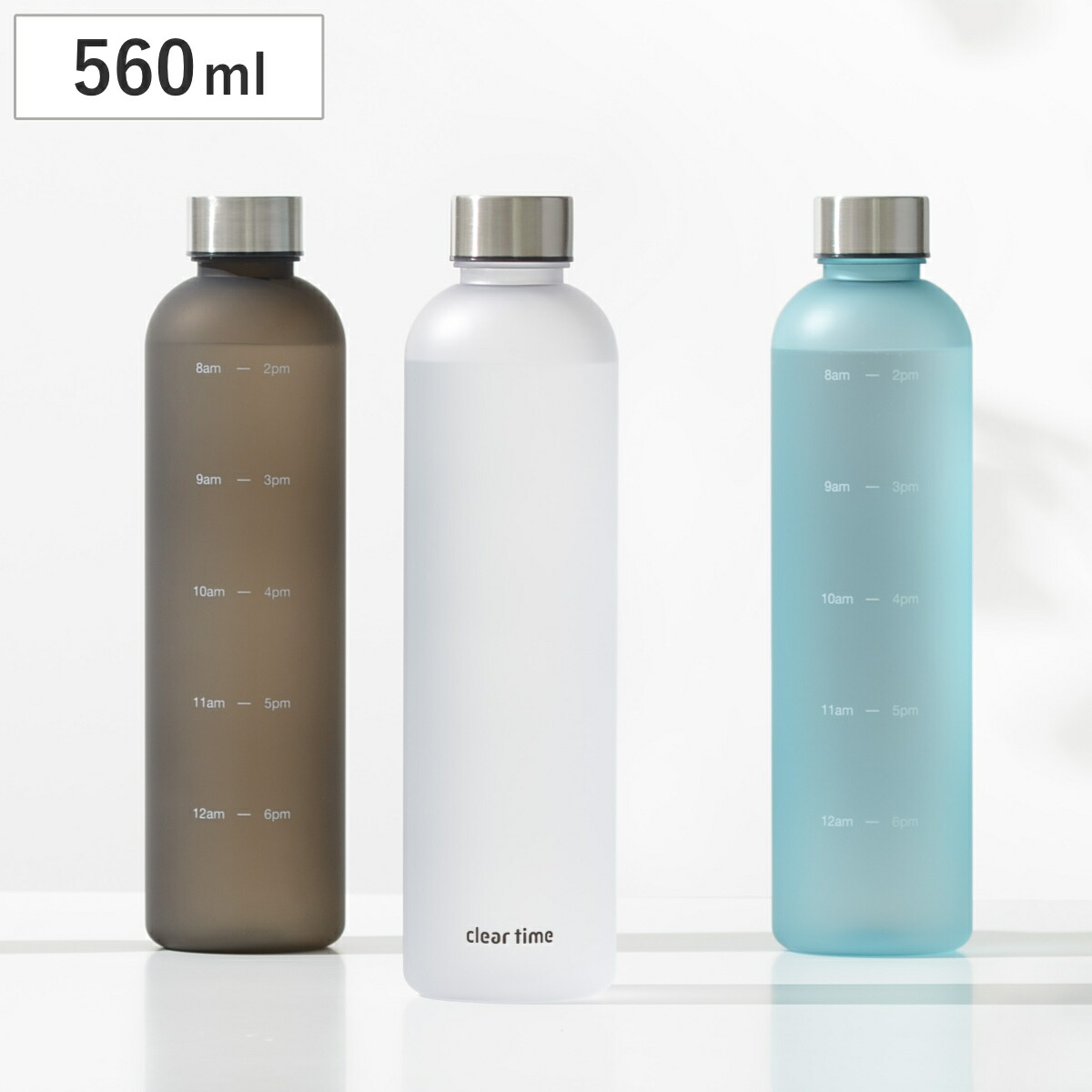 【楽天市場】水筒 560ml クリアタイム リマインダーボトル （ 常温 直飲み スクリュー クリアボトル マグボトル スポーツボトル 目盛り