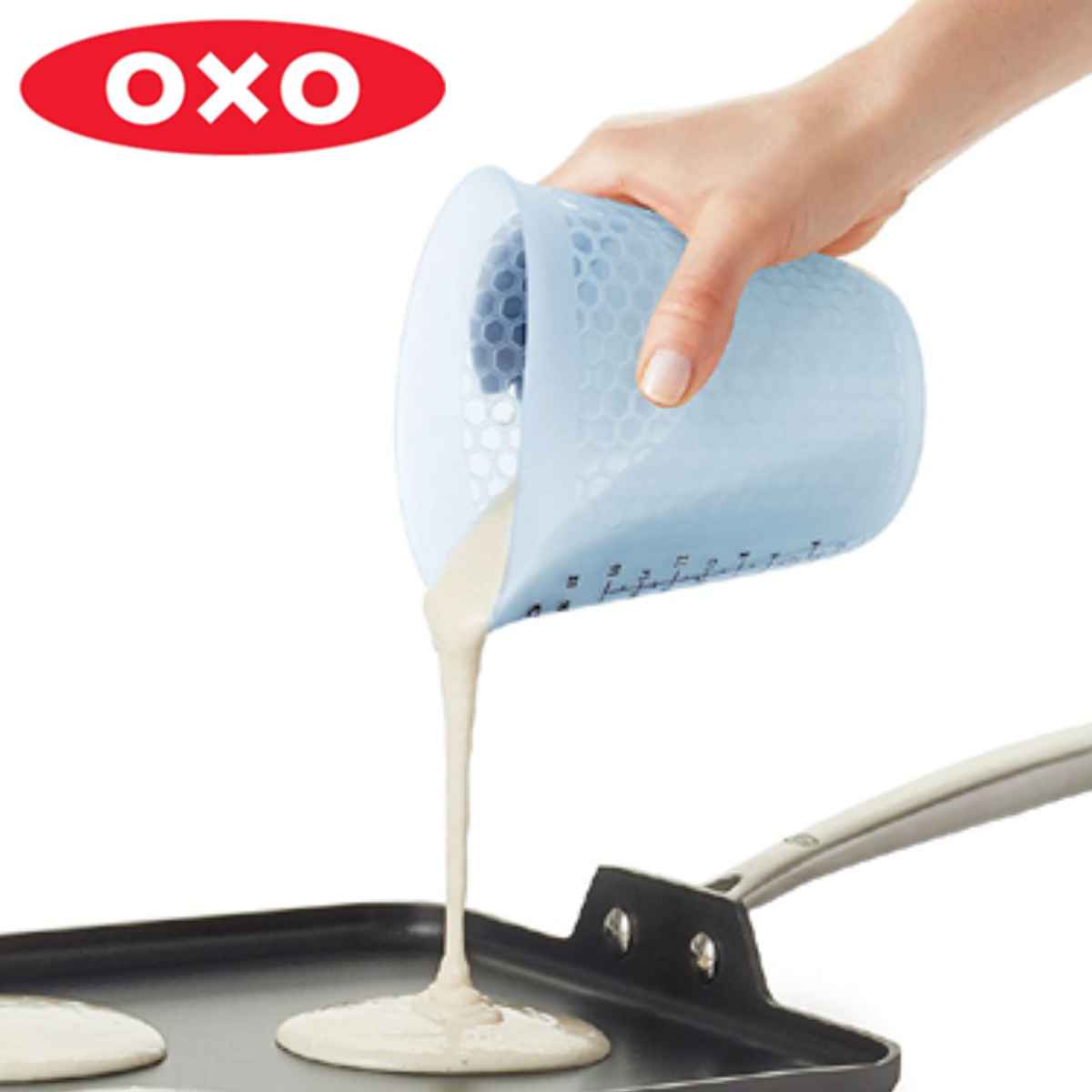 OXO シリコンメジャーカップ 中 500ml 計量カップ 計量器具 電子レンジ対応 食洗機対応 計量コップ メジャーコップ シリコン製  シリコンキッチンツール 調理器具 調理用品 キッチン用品 製菓道具 キッチンツール 【安心発送】