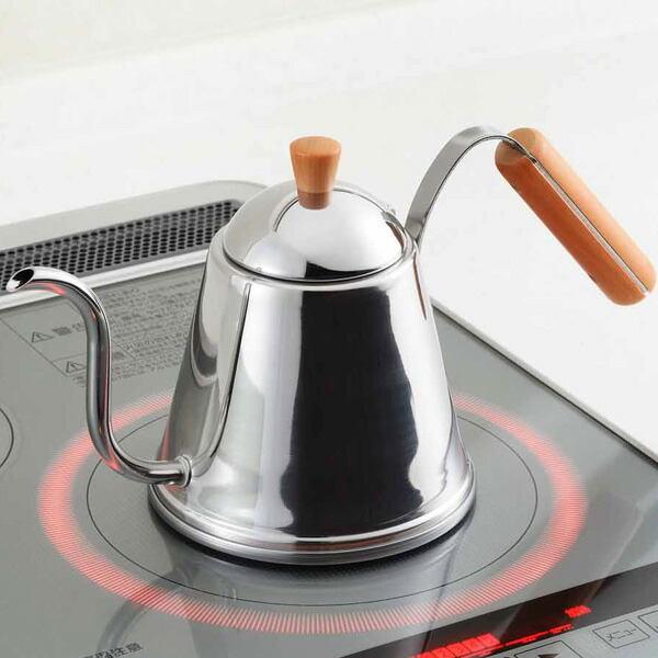 【楽天市場】ケトル カフェタイム 木柄ドリップポット IH対応 1L ステンレス製 （ ガス火対応 ステンレスケトル ドリップケトル コーヒー