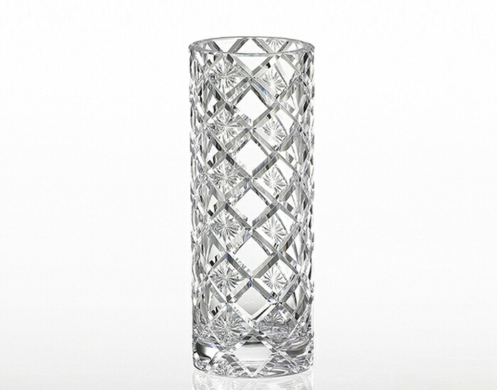 カガミクリスタル KAGAMI CRYSTAL F421-2905 クリスタル花瓶 花瓶 ベ−ス H22.5cm 化粧箱入り