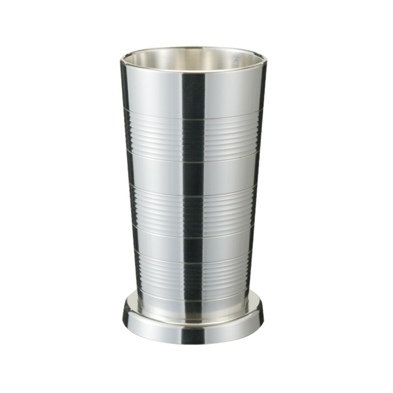 大阪錫器 洋酒器 ビールコップ 大 bc-3 320ml 桐箱入り ラッピング・メッセージカード無料